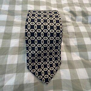 Vintage Brooks Brothers Makers Tie Black Geometric All Silk USA Handmade
